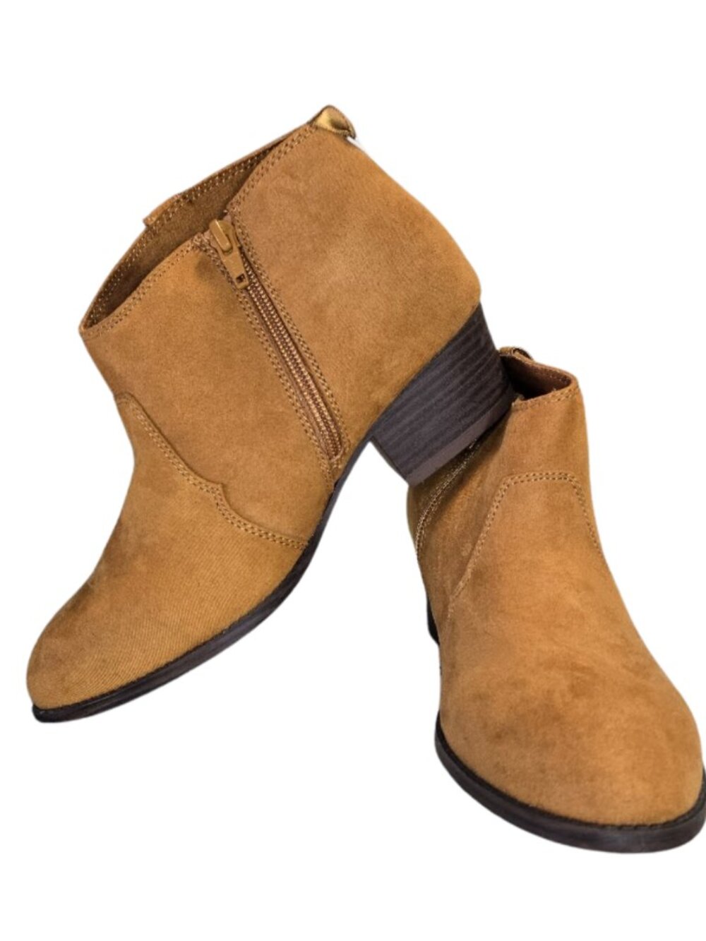 NWT Old Navy tan Cowboy Western-style Ankle Booties Youth size 4